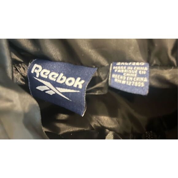 Reebok Men’s 1895 2 In 1 Jacket Black Removable Hood Puffer Inside Heavy Weight - Picture 7 of 7